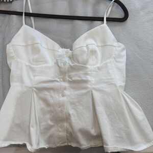 Zara White Crop-top
